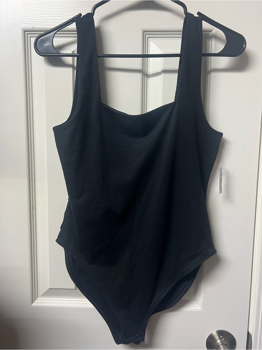 Old Navy Black Sleeveless Square Neck Bodysuit